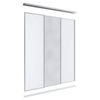 Lugna 2100 x 1800mm Clear Anodised 1 Mirror 2 Melamine Wardrobe Triple Sliding Doors
