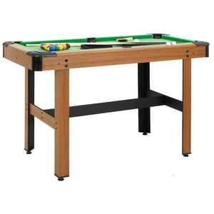 vidaXL 4 Feet Billiard Table Brown Mini Pool Table Indoor Game Shot Practice