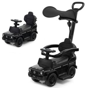 Costway Kids Licensed Mercedes Benz Ride On Push Car Sliding Stroller Black