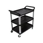 SOGA 3 Tier Food 83.5x43x95cm Trolley -Black