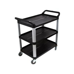 SOGA 3 Tier Food 83.5x43x95cm Trolley -Black