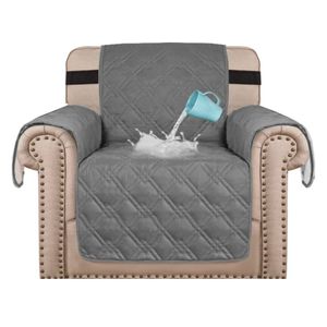 Smarcute 1 Seater Waterproof Armchair Covers Sofa Protector Grey