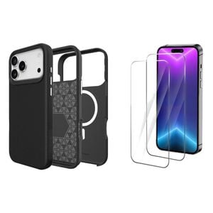 Icoverlover For Iphone 17 Pro Case Compatible With Magsafe Tough Black + 2x Screen Protectors