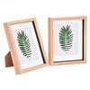 Nicola Spring 8" x 10" 3D Box Photo Frames with White 5" x 7" Mount - Light Wood - Pack of 2