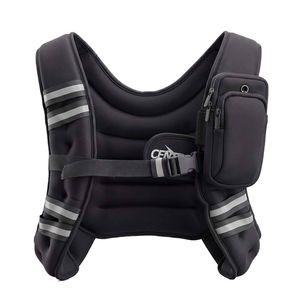 Centra Weight Vest 5.5kg Adjustable Fitness Vest for Running Walking Black