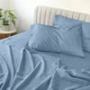 Odyssey Living Bamboo Blend Bed Sheet Set W/pillowcase Queen Sterling Blue