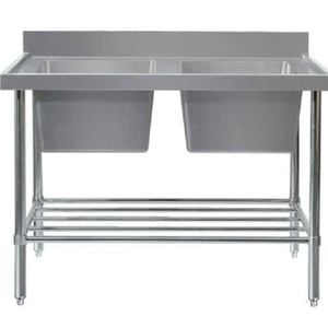 DOUBLE SINK BENCH W1500 X D700 X H900 SS2715C