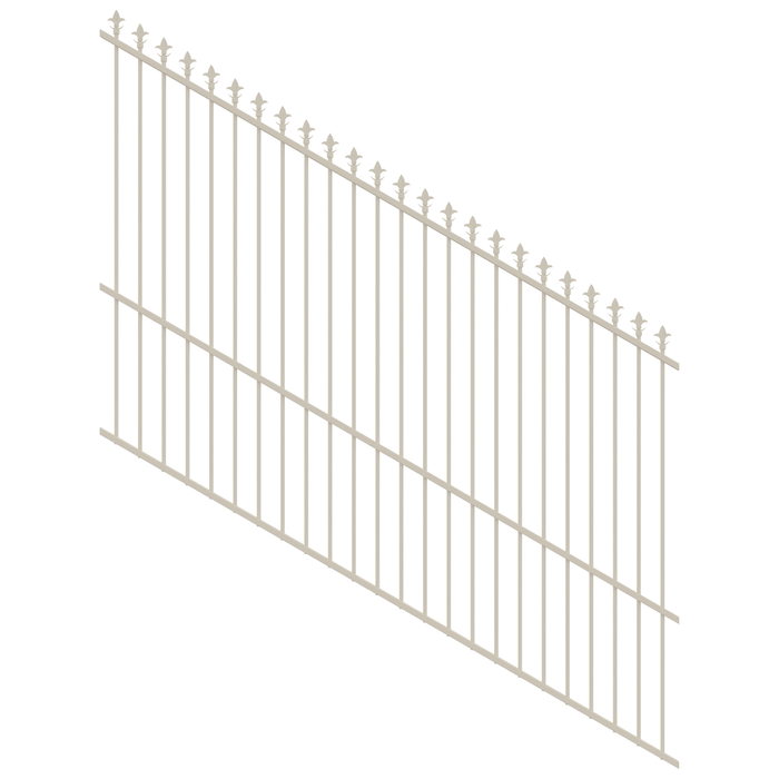 ProtectorAl 1201-2400W x 1800H Surfmist Spear Top Pool Fence Panel Raked 16-30º