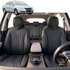 Australian Goose Front Seat Covers for VolksWagen Passat 2006 - 2015 (B6 B7 CC) - PU Leather, Black (2pc)