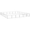 vidaXL Dog Kennel Silver Steel Outdoor Puppy Enclosure Dog Pet Supply Cage