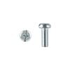 Pinnacle M8 x 35mm Zinc Plated Round Head Bolts And Nuts - 4 Pack
