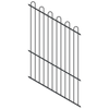 ProtectorAl 0350-1200W x 1800H Satin Black Loop Top Pool Fence Panel Raked 16-30º - Black