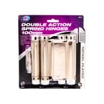 Zenith 100 x 107 x 2mm Nickel Plated Double Action Spring Hinge - 2 Pack
