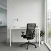Olg Workstation Bundle: Axis 1500x750 White Frame White Top + Tilly Office Chair Black