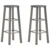 vidaXL 2x Bar Stools Anthracite Kitchen Dining Room Pub Counter Seating