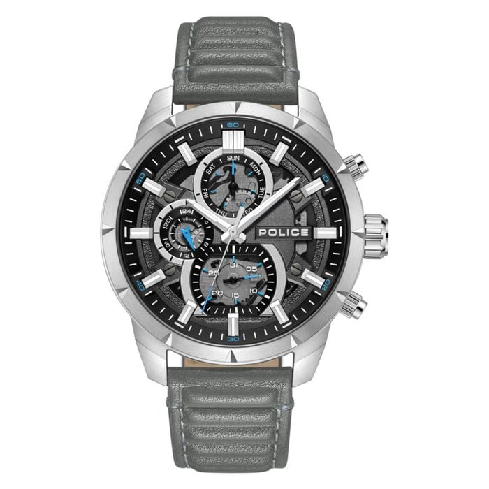 Police Neist Grey Dial Leather Band Men's Watch (pewjf0021802)