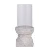 Amalfi Cara Candleholder Large White & Grey 14.5x14.5x31.5cm