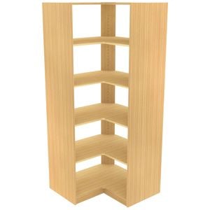 Lugna 1850 x 800 x 450mm Sand Built In Pack Shelf Corner Cabinet