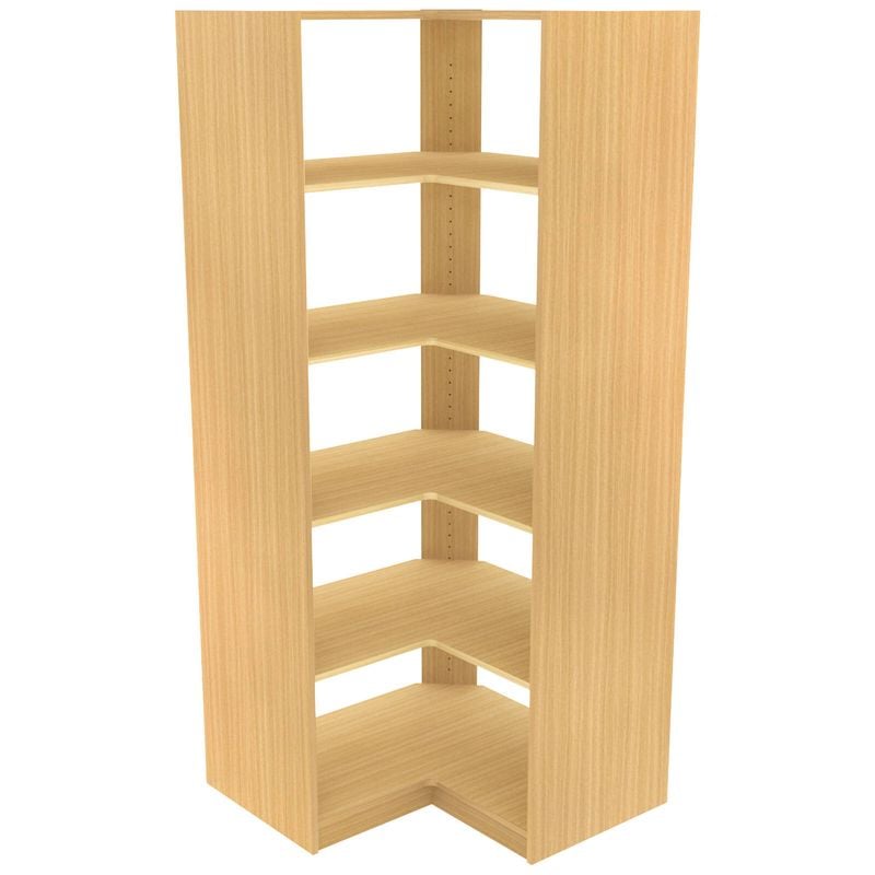 Lugna 1850 x 800 x 450mm Sand Built In Pack Shelf Corner Cabinet