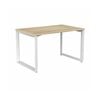 Olg Anvil Single White Frame New Oak Ravine Top Office Desk L1200mm X W600mm