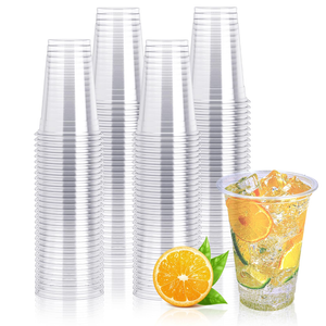 720x 14oz (420ml) Premium Plastic Clear Cups Extra Strong PET BPA Free - Clear