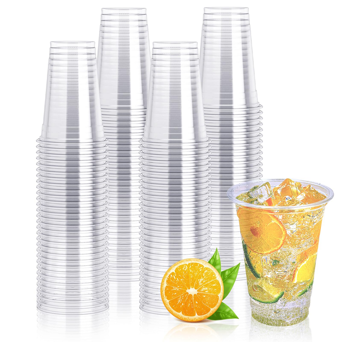 720x 14oz (420ml) Premium Plastic Clear Cups Extra Strong PET BPA Free - Clear