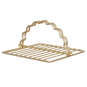 Davis & Waddell Scalloped Gold Tone Napkin Holder