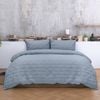 Ardor Boudoir King Carter 90GSM Quilt Cover Set Mineral Blue