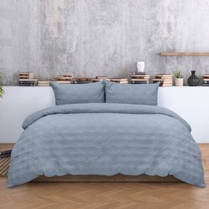 Ardor Boudoir King Carter 90GSM Quilt Cover Set Mineral Blue