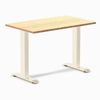 Desky Fixed Height Mini Bamboo Office Desk Wheat Frame 100cm - Dark Bamboo