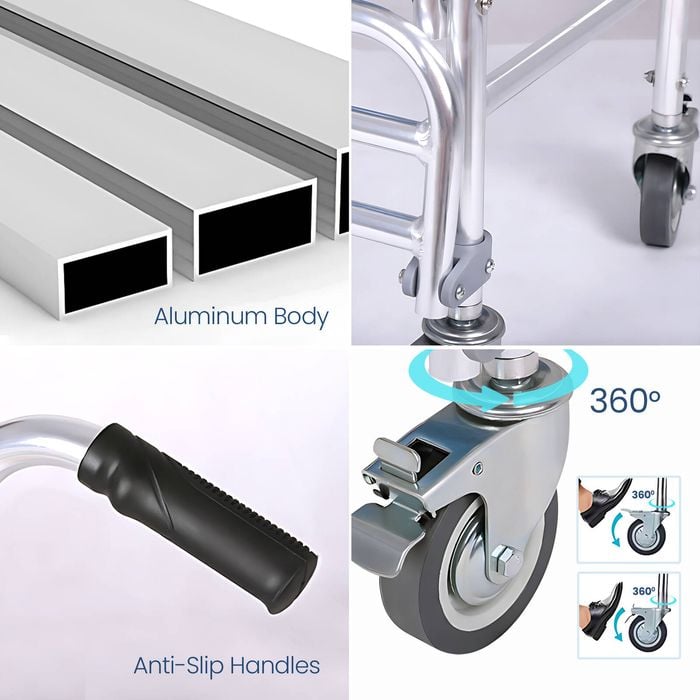 MediPro Commode Chair Bathroom Bedside Foldable Toilet Chair Shower ...