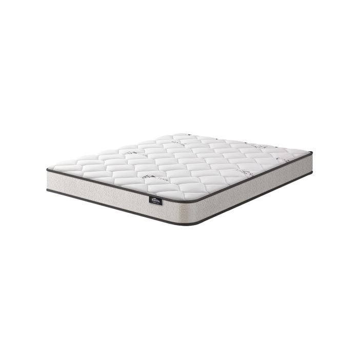Bedra Queen Mattress Bonnell Spring Bed Boucle Fabric 16cm