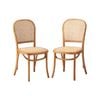 Oikiture 2PCS Dining Chairs Wooden Chairs Beige