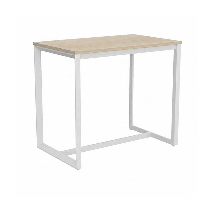 Olg Anvil Bar Leaner 4 Leg White Frame Nordic Maple Top L2100mm X W900mm