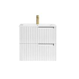 Attica Nobu 600mm Matte White Vanity With Ceramic Top