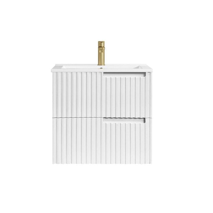 Attica Nobu 600mm Matte White Vanity With Ceramic Top