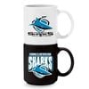 NRL Stackable Mug - Cronulla Sharks - Set Of 2 - Coffee Cup - 305mL