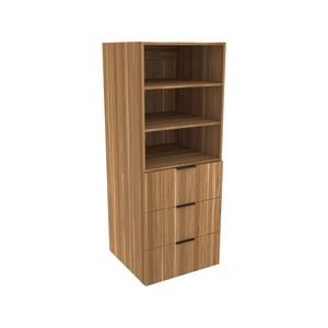 Lugna 1536 x 600 x 580mm Cove 2 Adjustable Shelf 3 Drawer Storage Cabinet