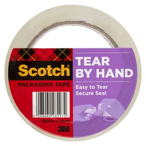 Scotch Tear By Hand Packaging Tape 48mm x 50m Clear