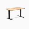 Desky Fixed Height Rubberwood Office Desk Matte Black Frame 120cm