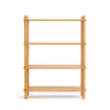 Miuz 4-tier Solid Oak Display Stand Natural Wooden Storage Rack Shelf Organizer