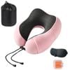Catzon Travel Neck Pillow Premium Memory Foam-Pink
