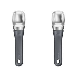 2PK Zyliss Ice Cream Scoop Plastic Handle Kitchenware 20cm - Grey