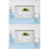 2PK LVD Wooden Glass Picture/Photo Coastal Frame 6x4 18x23.5x1.5cm Beachside