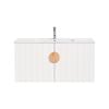 CIBO 900mm White Freshwater Wall Hung Bathroom Vanity With Oak Handles