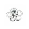 CIAO 5 Ring Crystal Light CTCTri-colour LED 550mm (Chrome)
