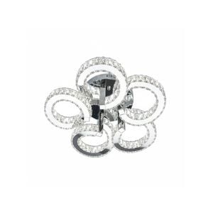 Element Lighting CIAO 5 Ring Crystal Light CTCTri-colour LED 550mm (Chrome)