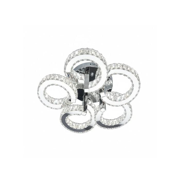 CIAO 5 Ring Crystal Light CTCTri-colour LED 550mm (Chrome)