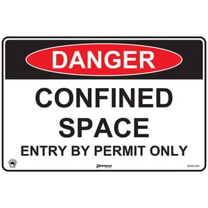 Pinnacle Signage 600 x 400mm Danger Confined Space Entry By Permit Only Sign