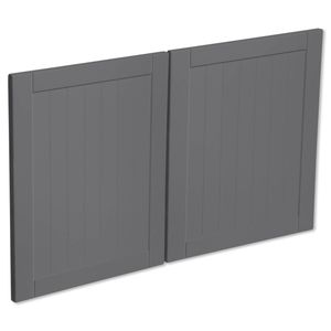 Kaboodle 1000mm Grey Fig Country Fridge Cabinet Doors - 2 Pack